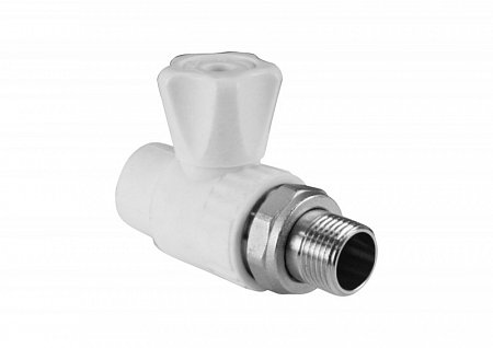 Кран PP-R шаровой Дн20 х1/2&quot; для радиатора прямой (60/10) Valfex